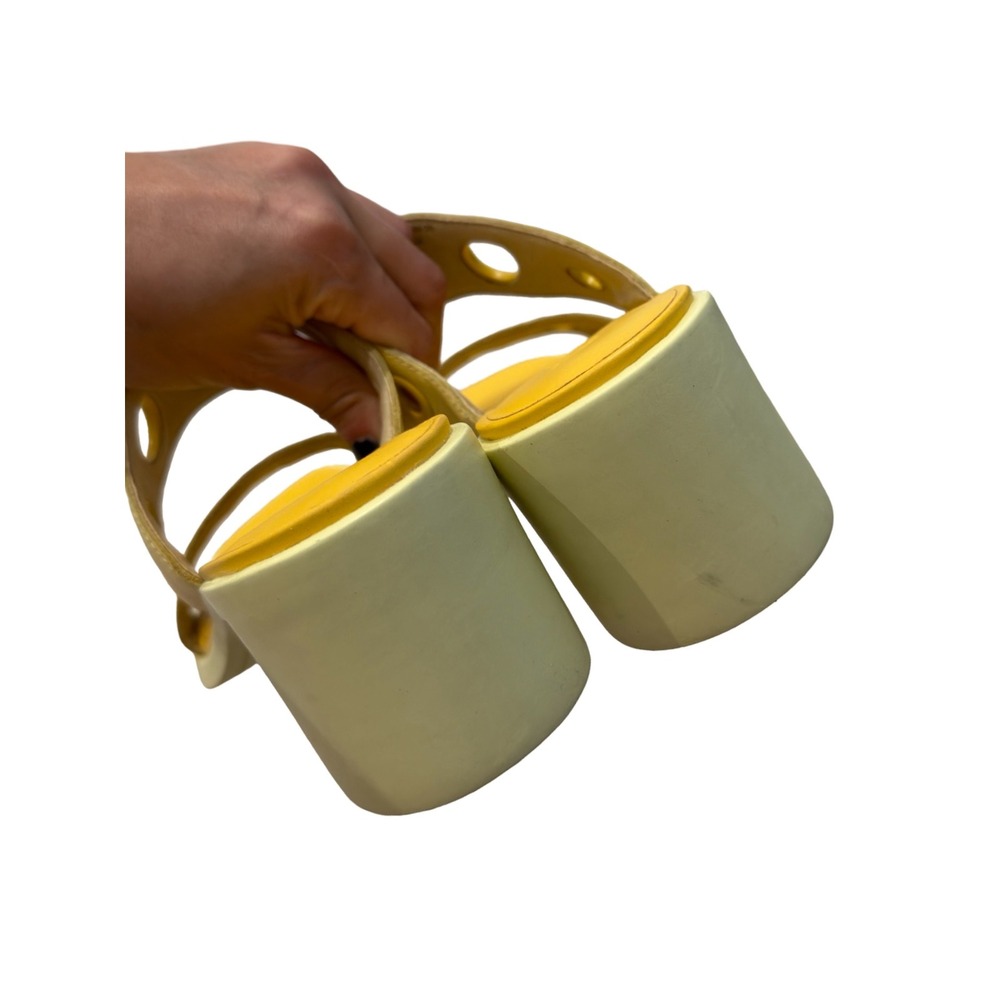 Camper Meda Yellow Sandal Heels - Picture 10 of 10